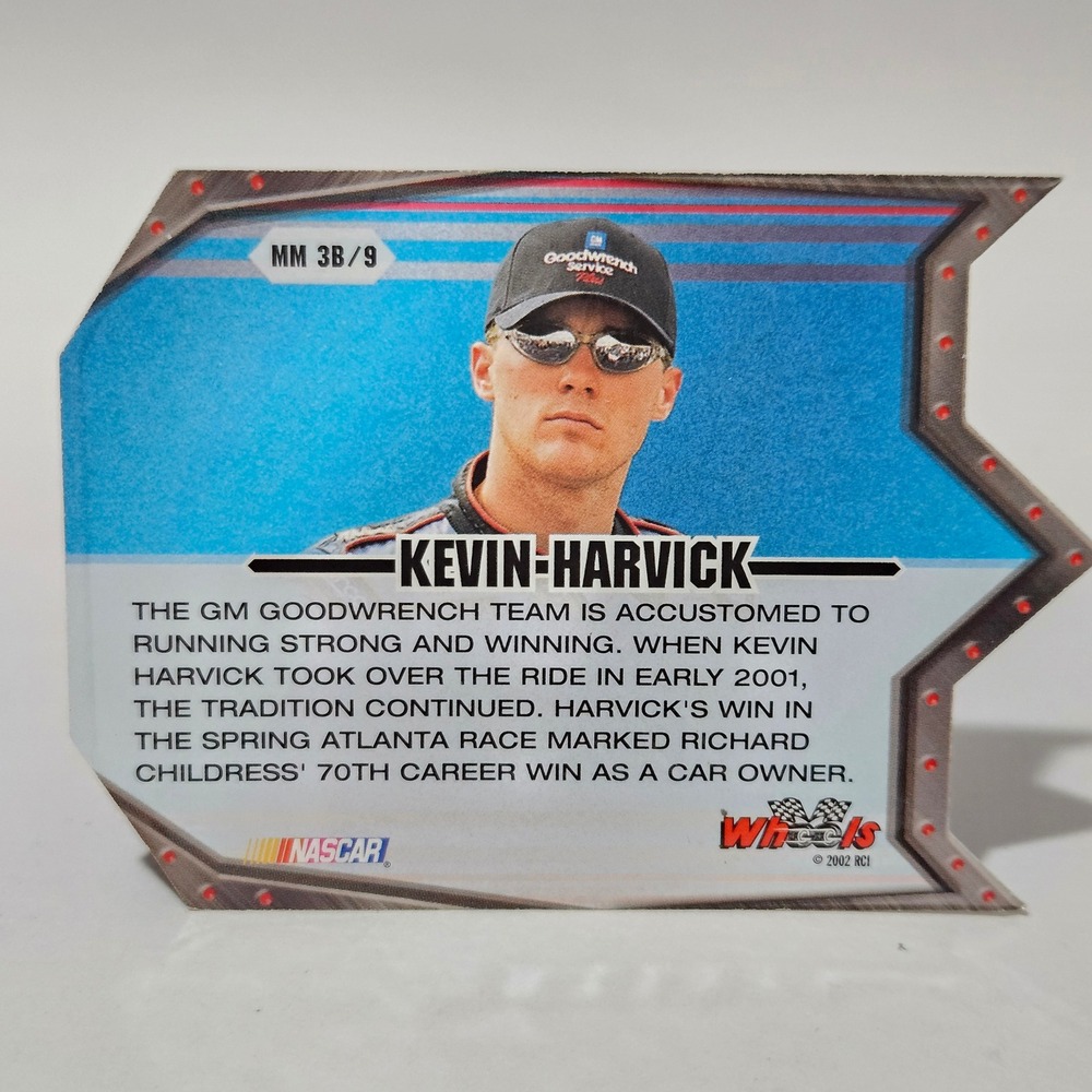 Kevin Harvick 2002 High Gear Wheels Mach 1 Machine Die-Cut Card MM 3B/9 NASCAR - Picture 2 of 2